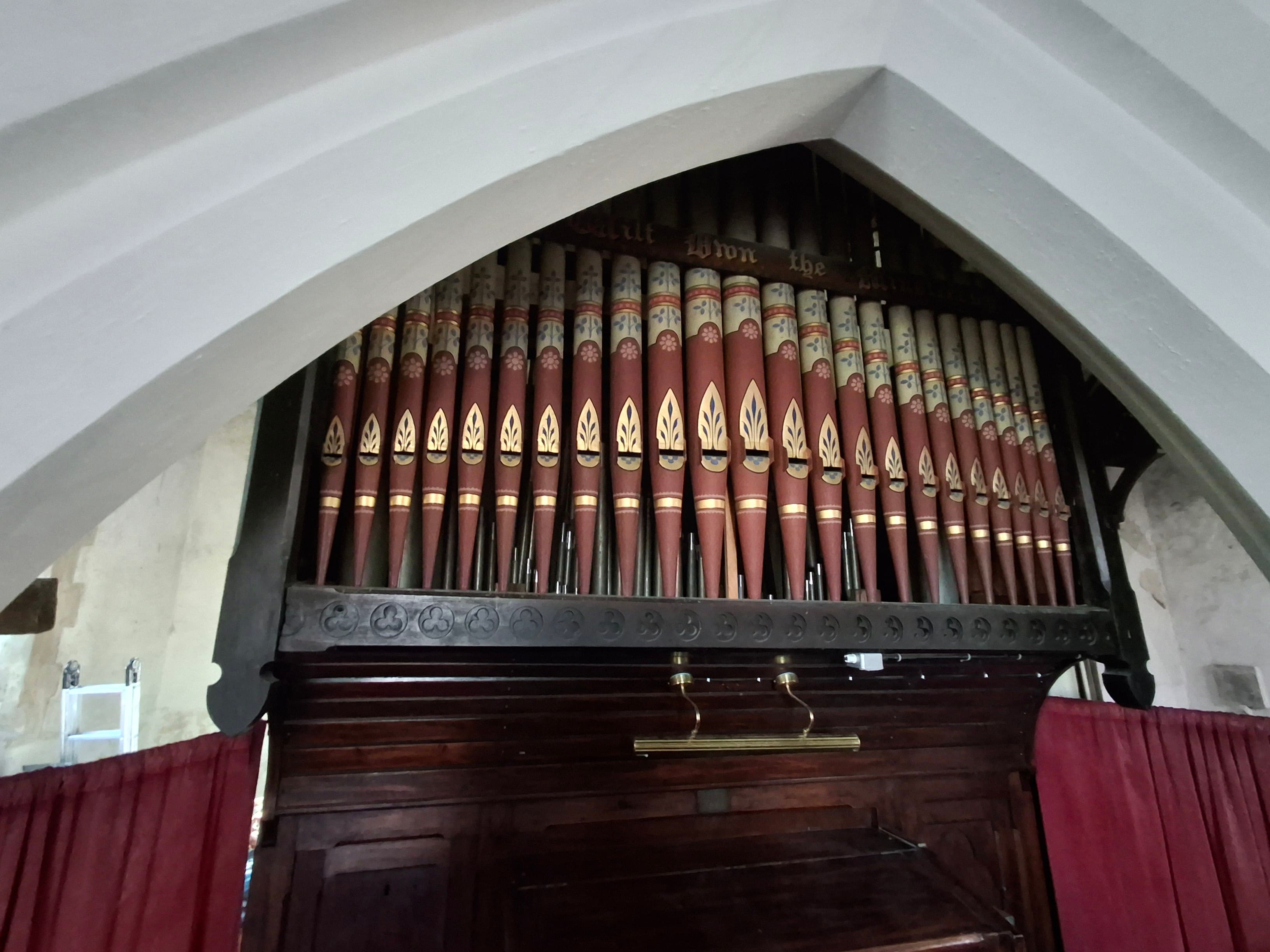 The organ pipes of St Nicholas Church