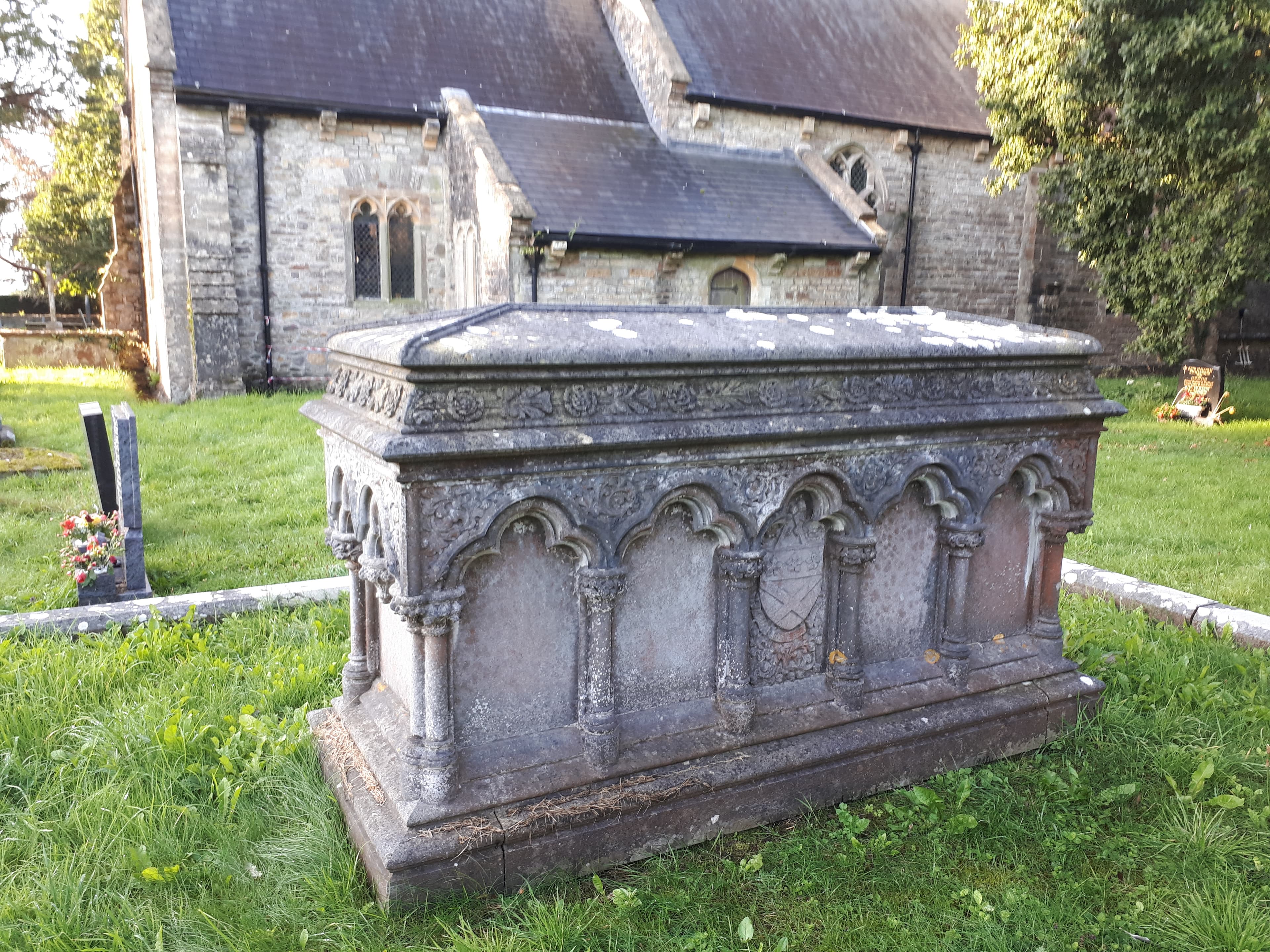 The Grade II listed Cory Memorial tomb in the churchyard