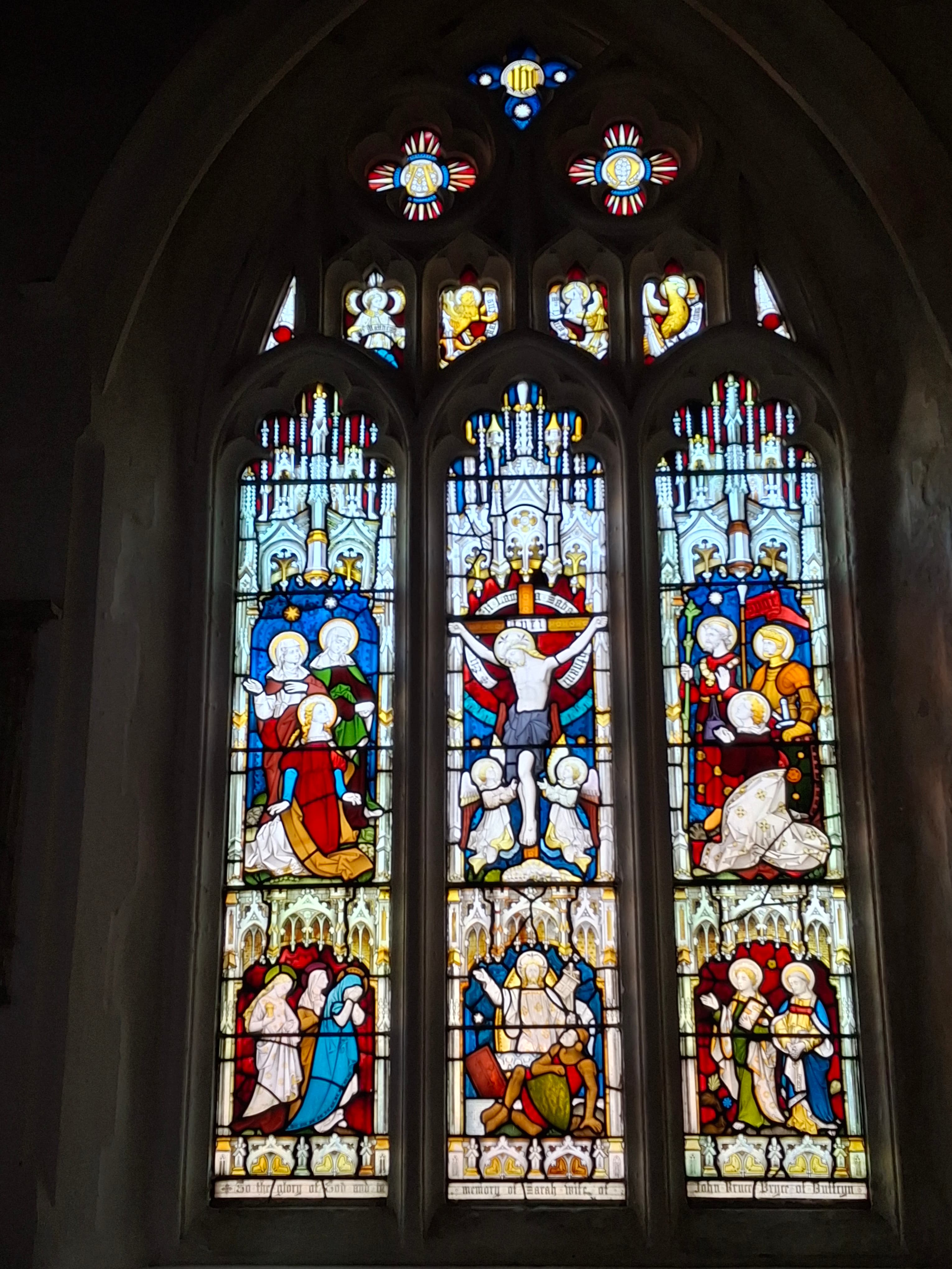 The 1860 east window depicting the Crucifixion