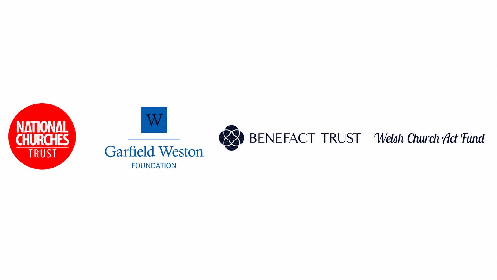 Supported by: National Churches Trust, Garfield Weston Foundation, Benefact Trust, Welsh Church Act Fund