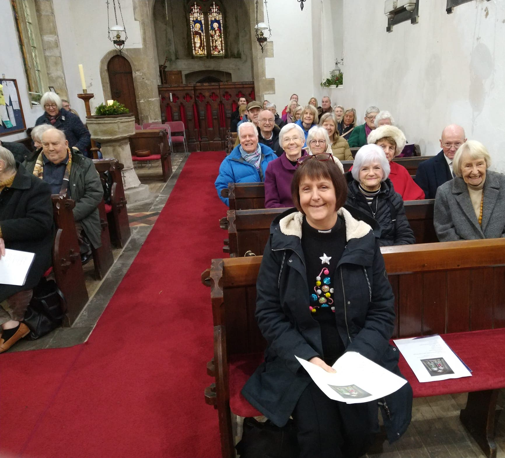 The congregation at a service in St Nicholas Church